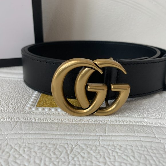 Leather belts with Gucci buckle
